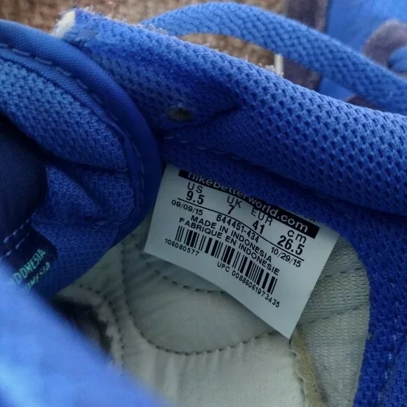 Nike Women's 9.5 Genicco Suede Blue 644451-434 Running Low Lace Up 2015 Classic - Picture 8 of 8